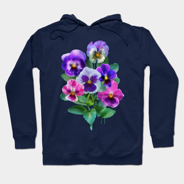 Bouquet of violets Hoodie by CatyArte